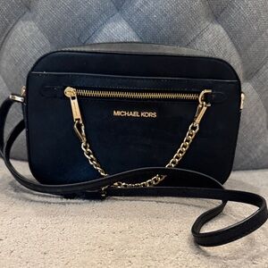 Michael Kors Black and Gold Crossbody Bag